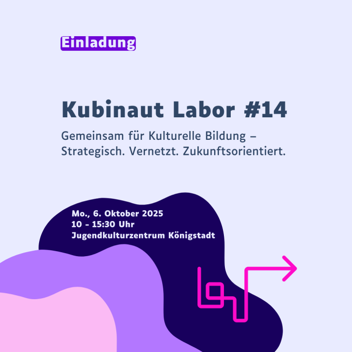 Text mit Grafik: Kubinaut Labor #14: Gemeinsam für Kulturelle Bildung